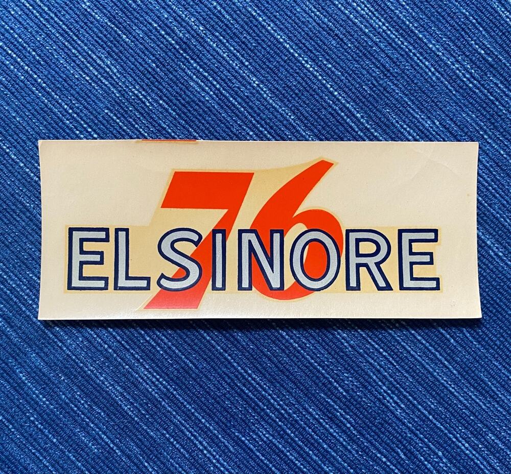 Vintage Union 76 Oil Elsinore California Water Decal Gas Station Travel Souvenir